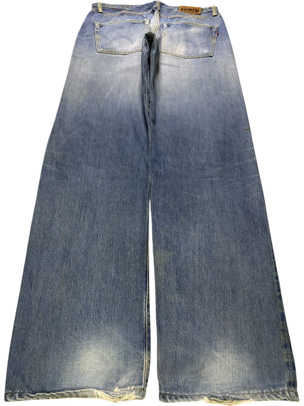 Edwin Vintage Edwin 505SXR Selvedge Distressed Baggy Jeans Size US 32 / EU 48 - 3 Thumbnail