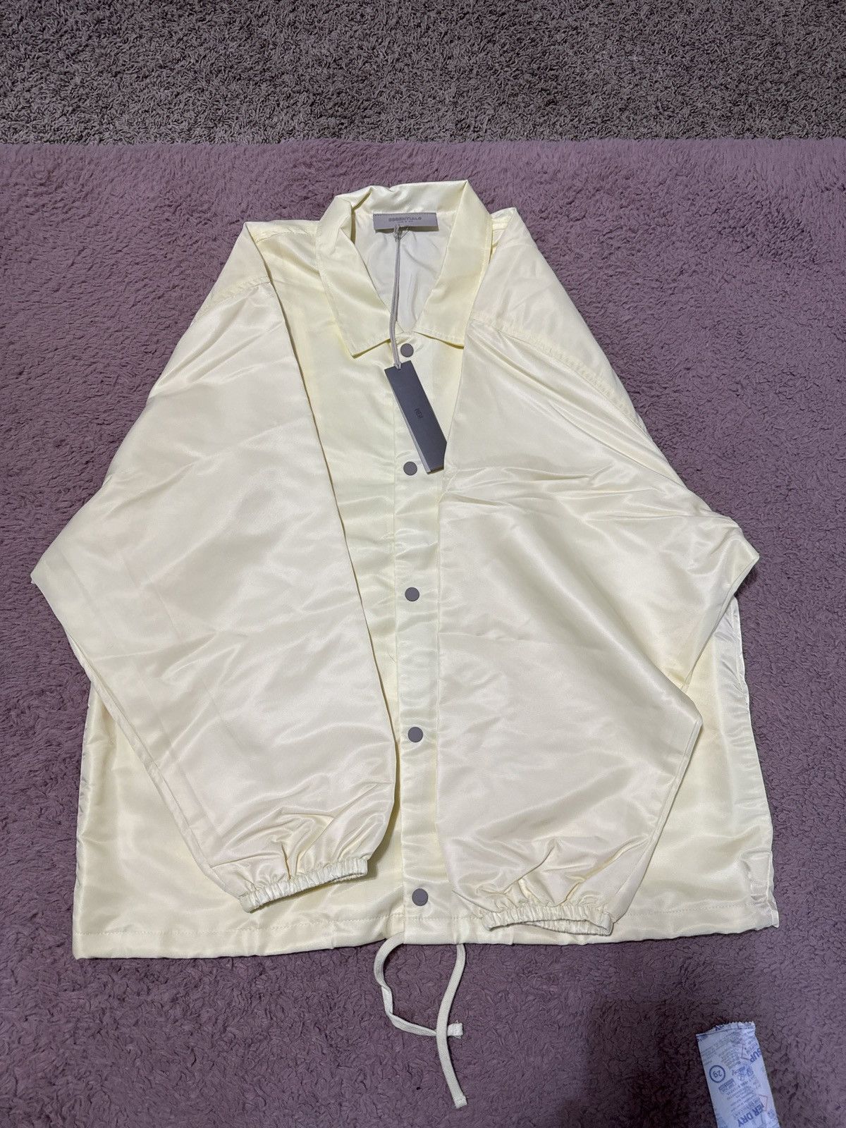 image of Essentials Coaches Jacket in Yellow, Men's (Size Large)