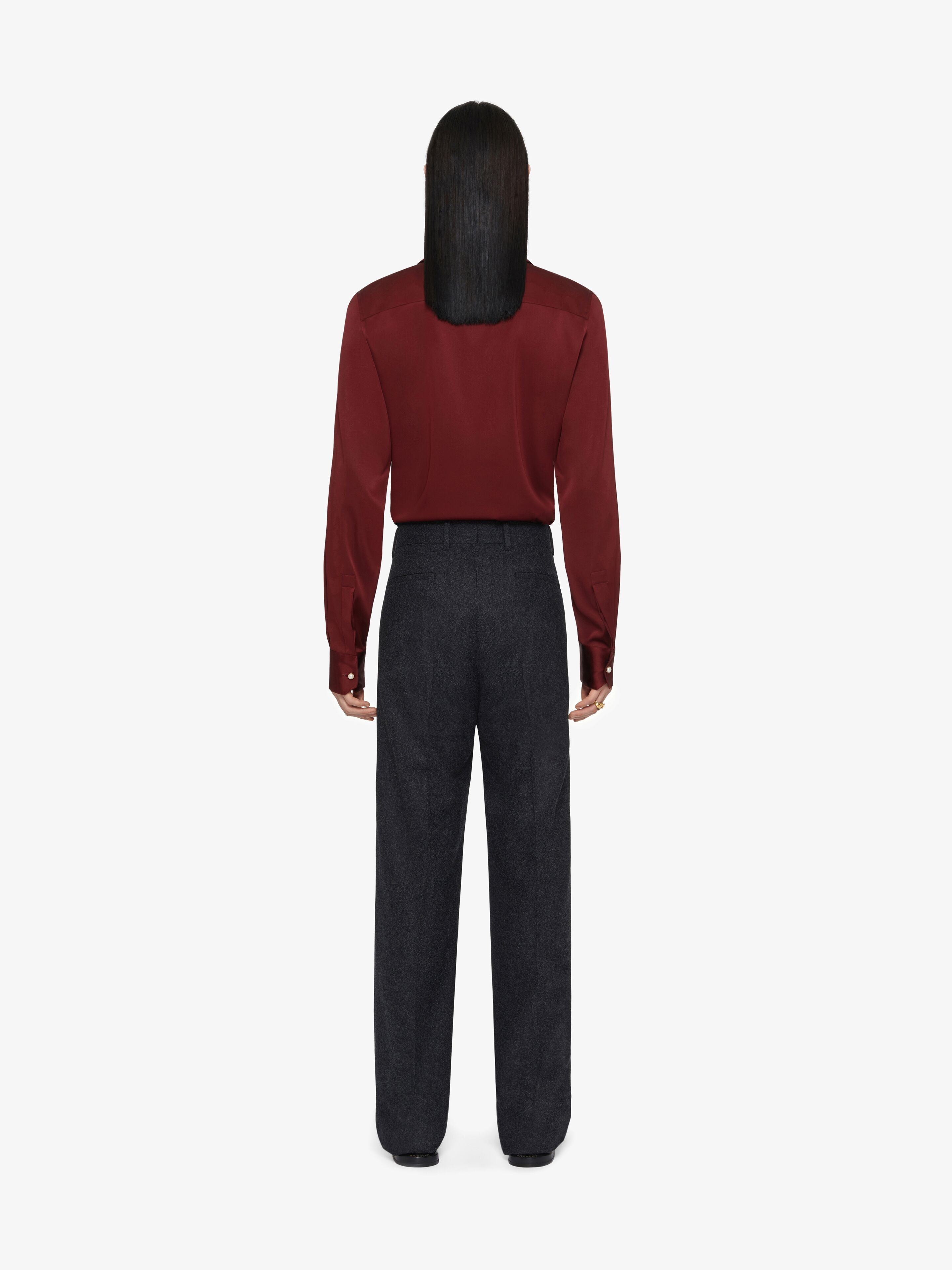 Givenchy o1w1db10925 Tight Fit Shirt With Pockets in Burgundy Size US M / EU 48-50 / 2 - 4 Thumbnail