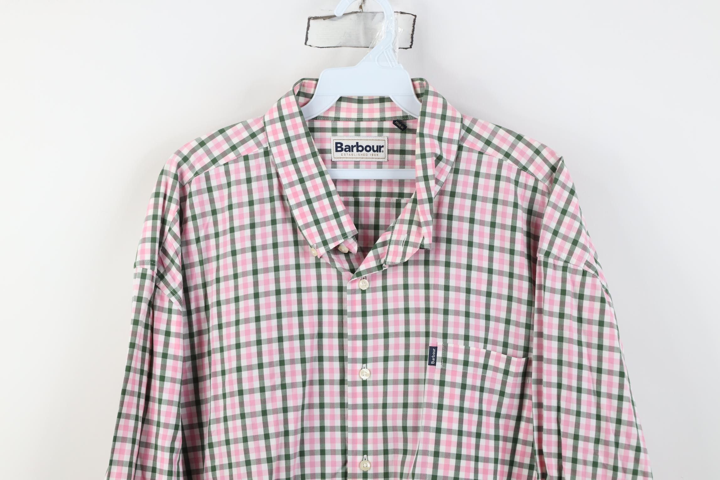Barbour Barbour Spell Out Collared Button Down Shirt Plaid Cotton Size US XXL / EU 58 / 5 - 2 Thumbnail