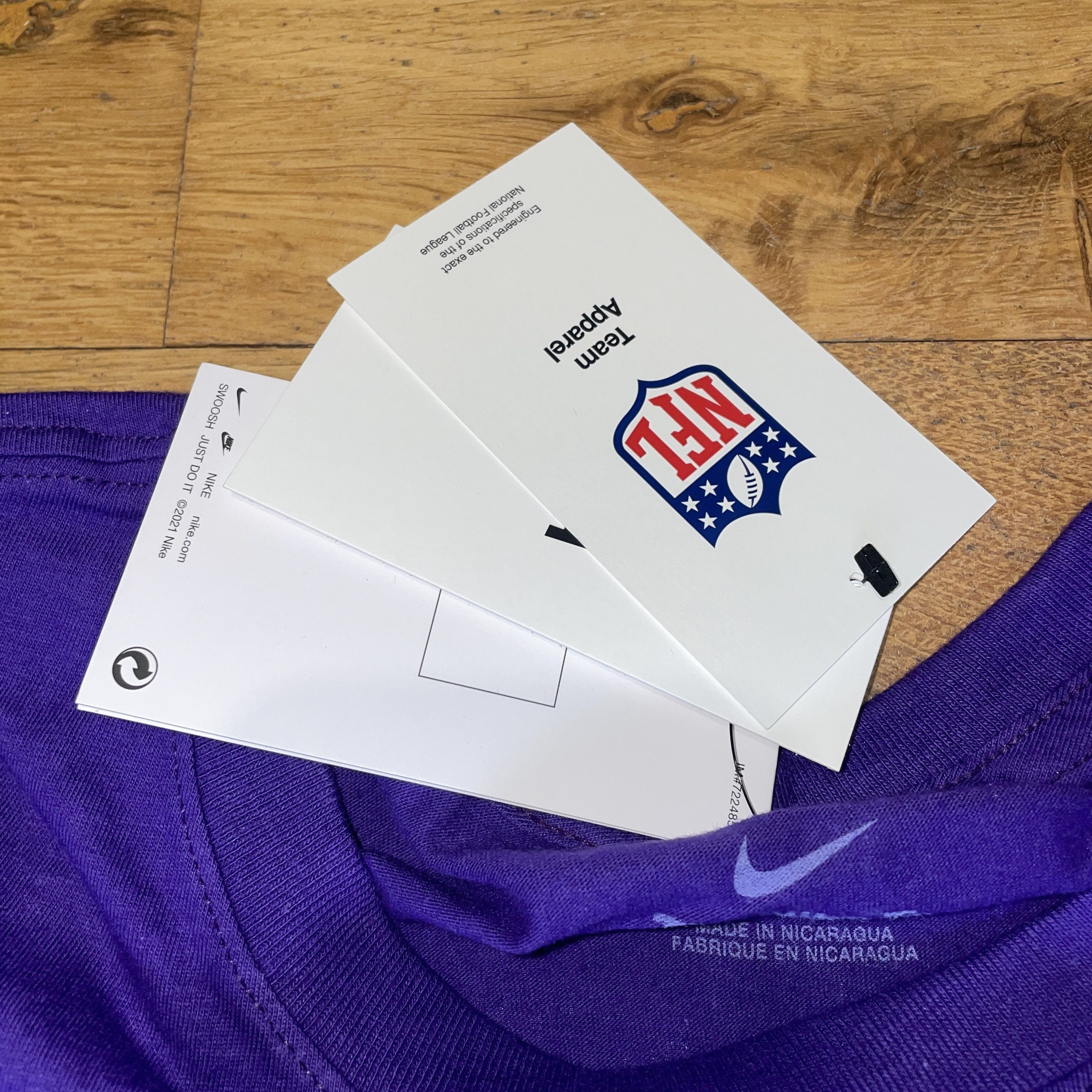 NFL NIKE NFL MINNESOTA VIKINGS MEN'S LOGO T-SHIRT Size L - NEW Size US L / EU 52-54 / 3 - 5 Thumbnail