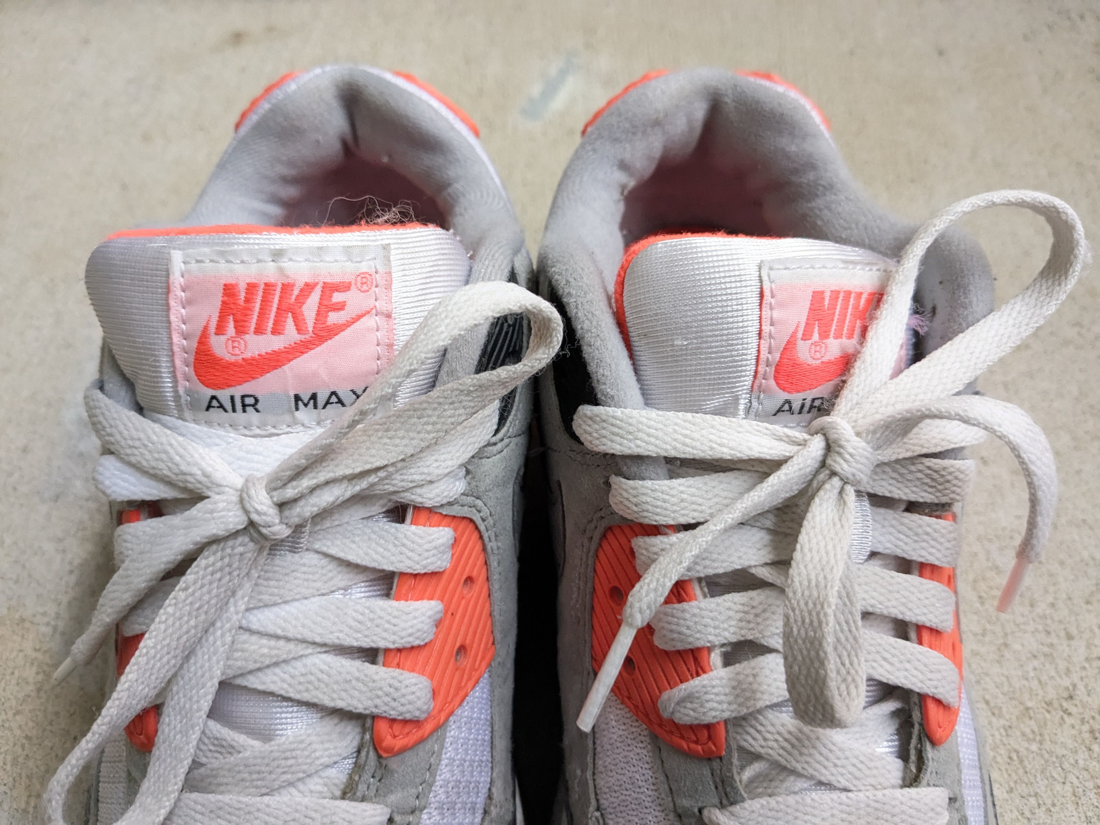 Nike Nike Air Max 90 'Infrared' DC8334-100 Gray Suede 6.5Y Size US 6.5 / EU 39-40 - 2 Thumbnail
