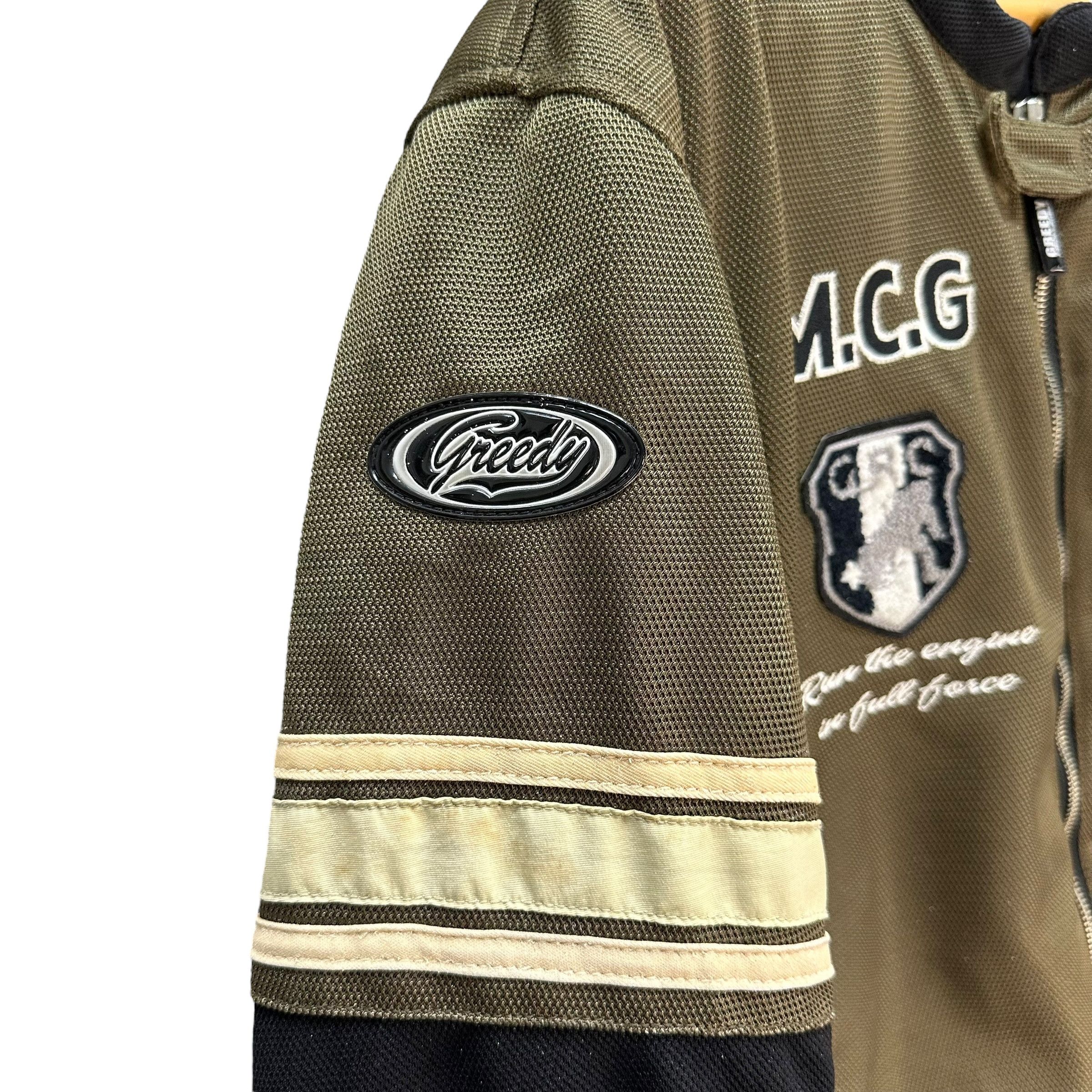 Vintage GREEDY RACING Motorcycles Jacket #A17-0413 Size US XL / EU 56 / 4 - 8 Thumbnail