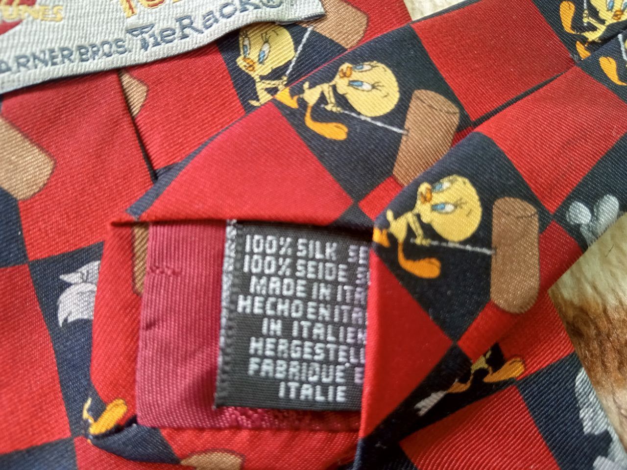 Warner Bros Vintage Looney Tunes Silk Tie 1999 Size ONE SIZE - 3 Thumbnail