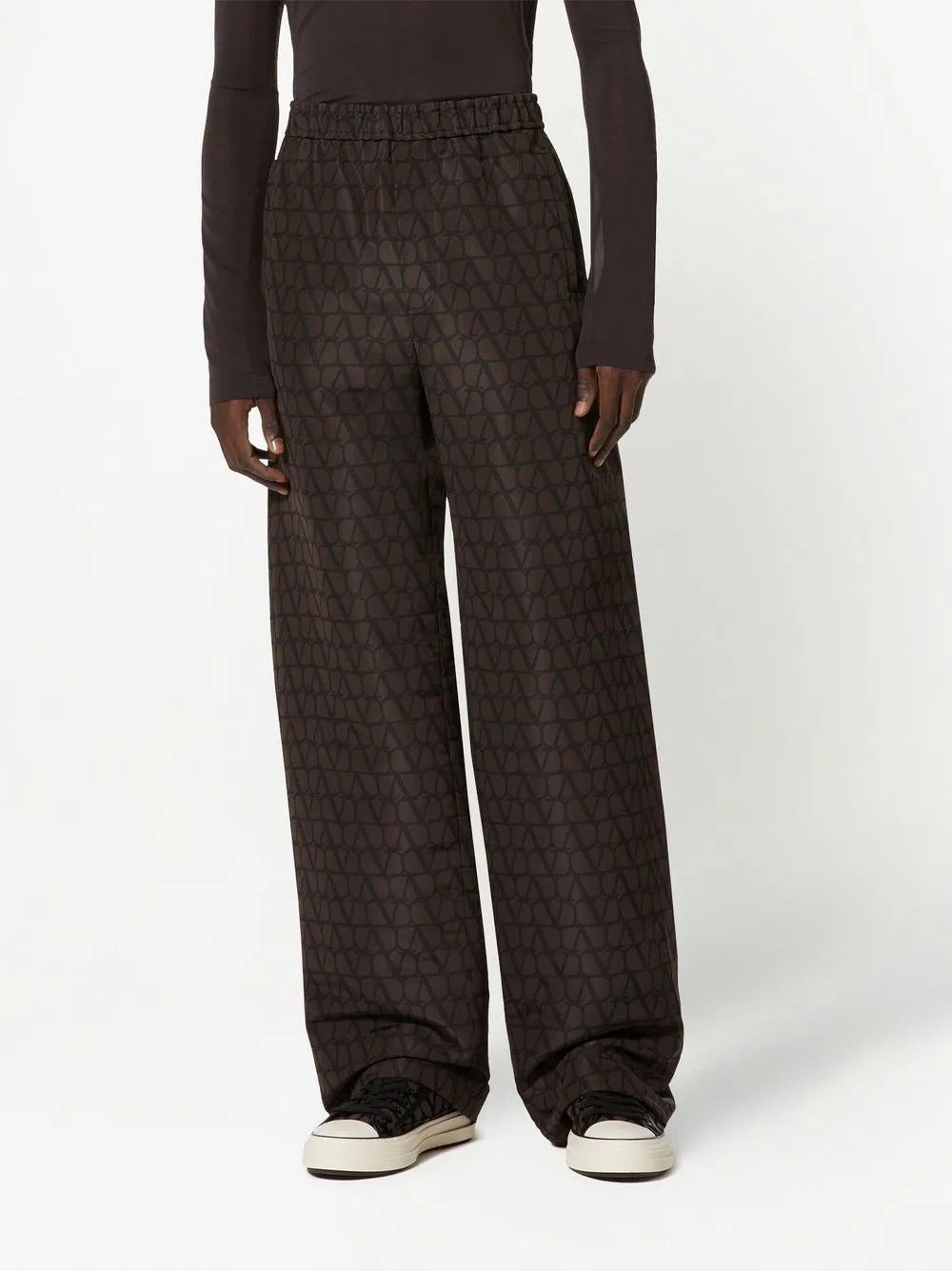Valentino o1y0525 Jogger & Sweatpant in Dark Brown/Black Size US 32 / EU 48 - 2 Thumbnail