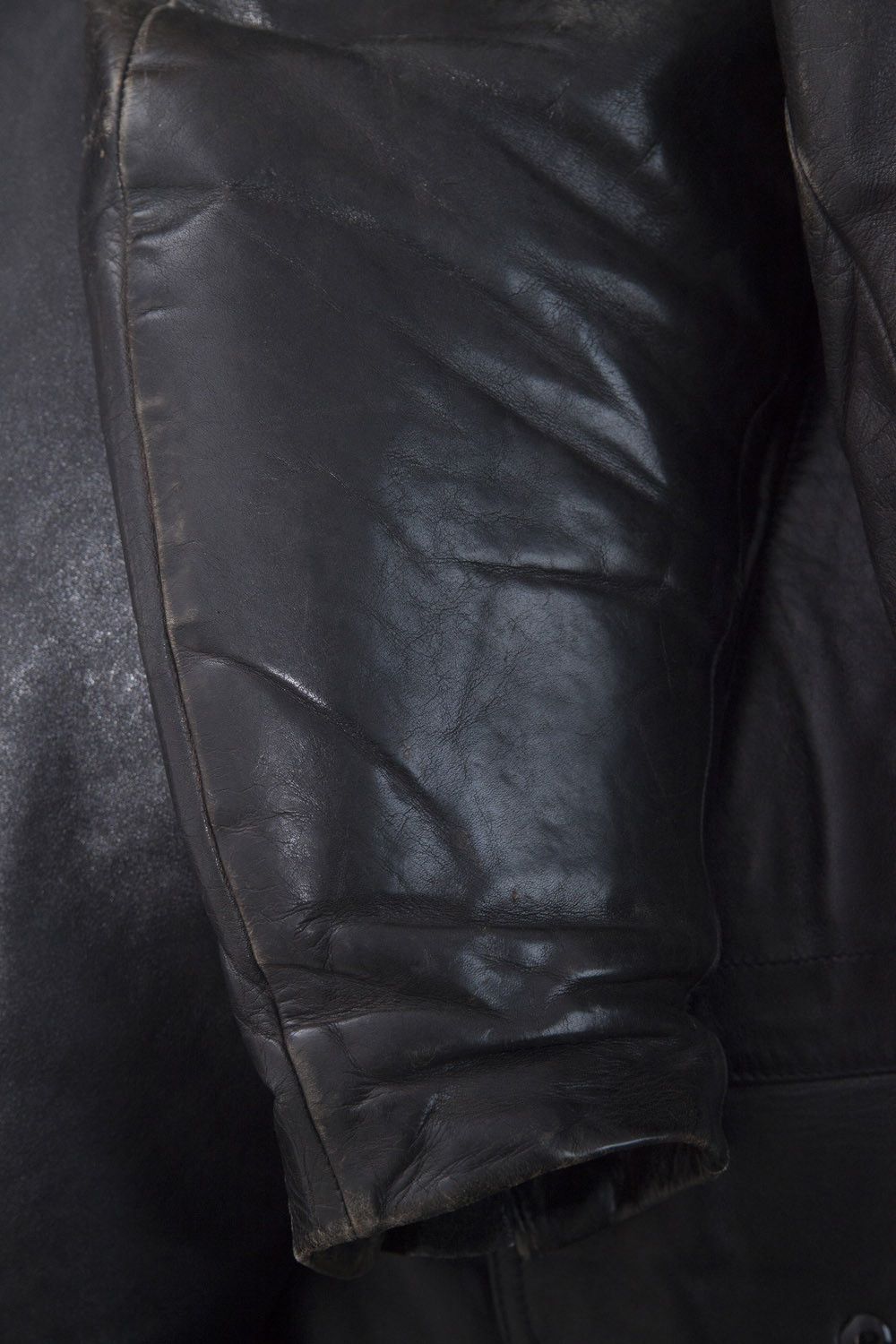 Vintage 1940's German leather pefecto jacket Size US L / EU 52-54 / 3 - 9 Thumbnail