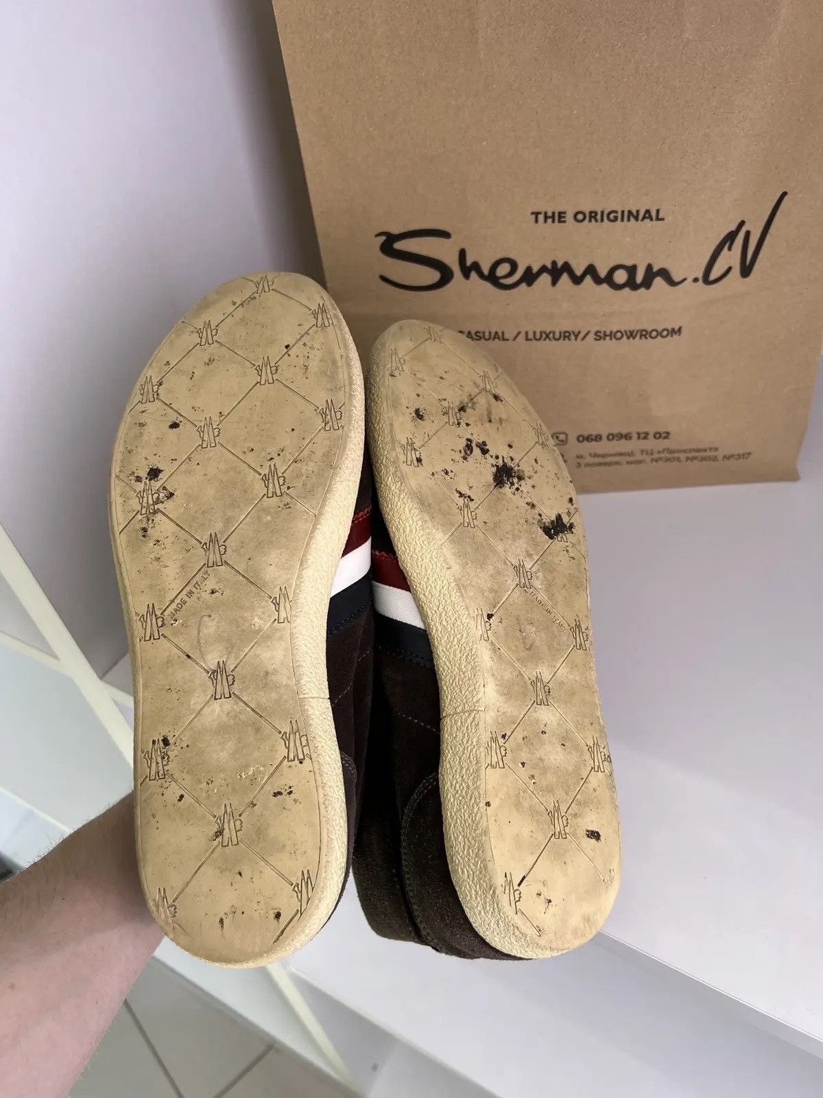Moncler × Vintage Vintage Moncler sneakers MONTECARLO Cowhide Sherry line Size US 8 / EU 41 - 17 Thumbnail