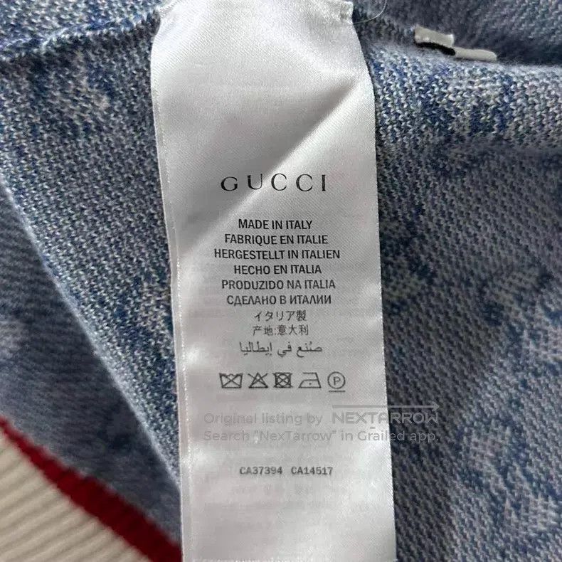 Gucci Gucci Blue full-print logo gold buckle cardigan coat Size S / US 4 / IT 40 - 6 Thumbnail