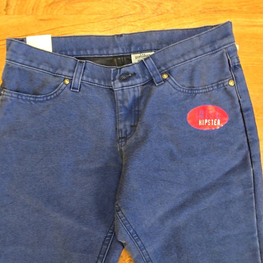 Lee Vintage Lee Dungarees Hipster Jeans Flare Leg Blue Denim 9 M Size 30" / US 8 / IT 44 - 9 Thumbnail