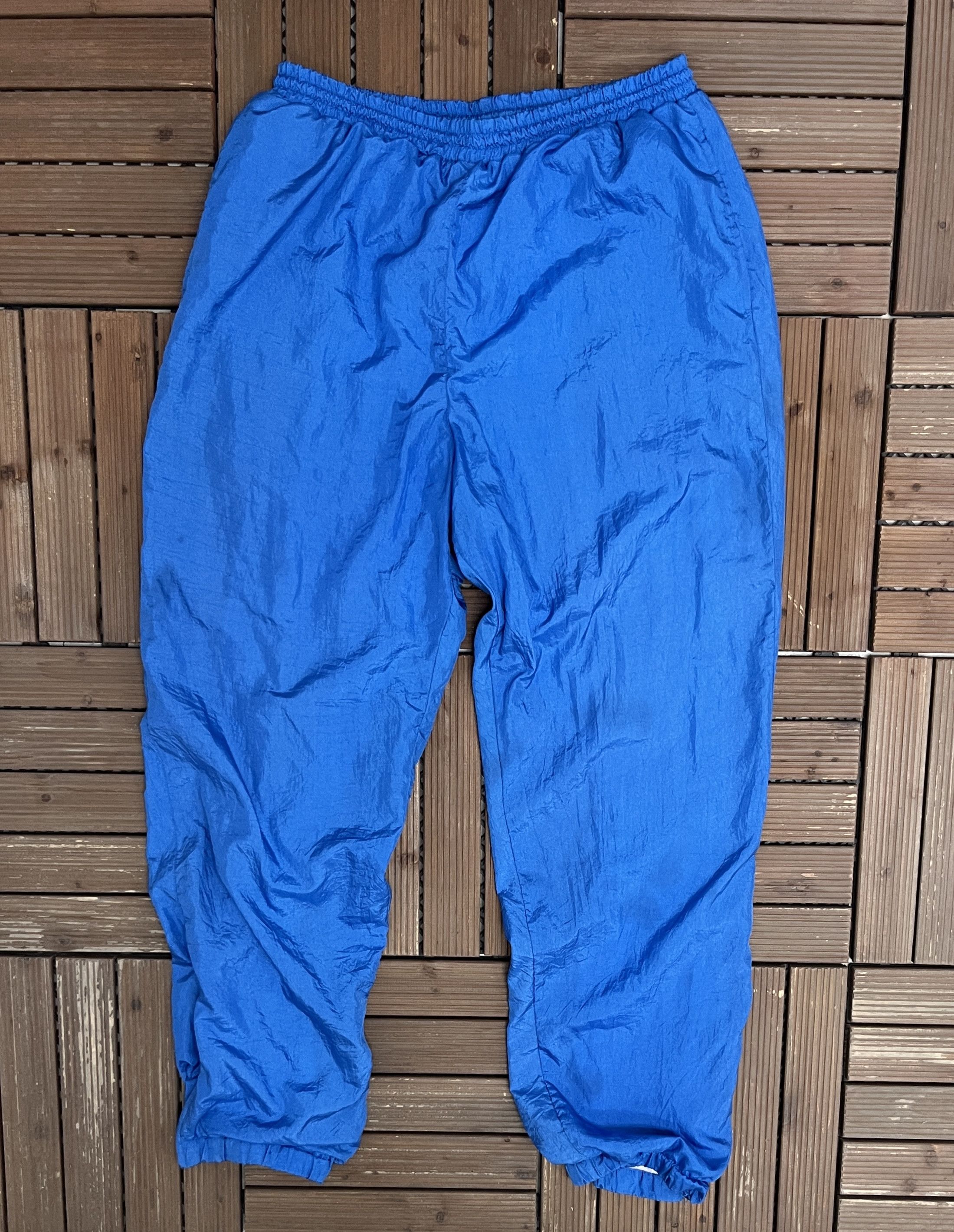 Vintage Plain Blue Vintage Lined Track Pants Size US 30 / EU 46 - 2 Thumbnail
