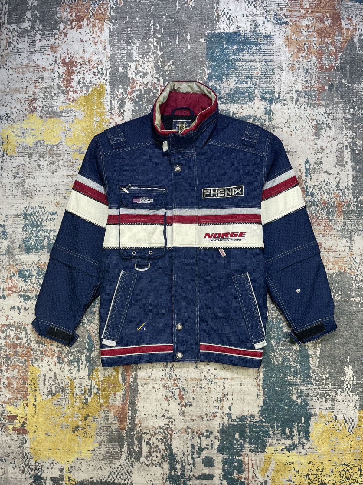Phenix Vtg 90s Phenix Norge The Attacking Vikings Ski Jacket Size US M / EU 48-50 / 2 - 1 Thumbnail