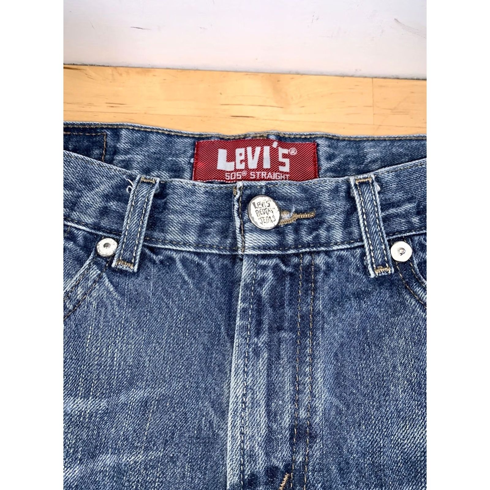 Levi's Levi's 505 Jeans Women 16 Reg 28x28 Denim Blue Straight Casual Vintage No N/A Size 38" / US 16 / IT 52 - 5 Thumbnail