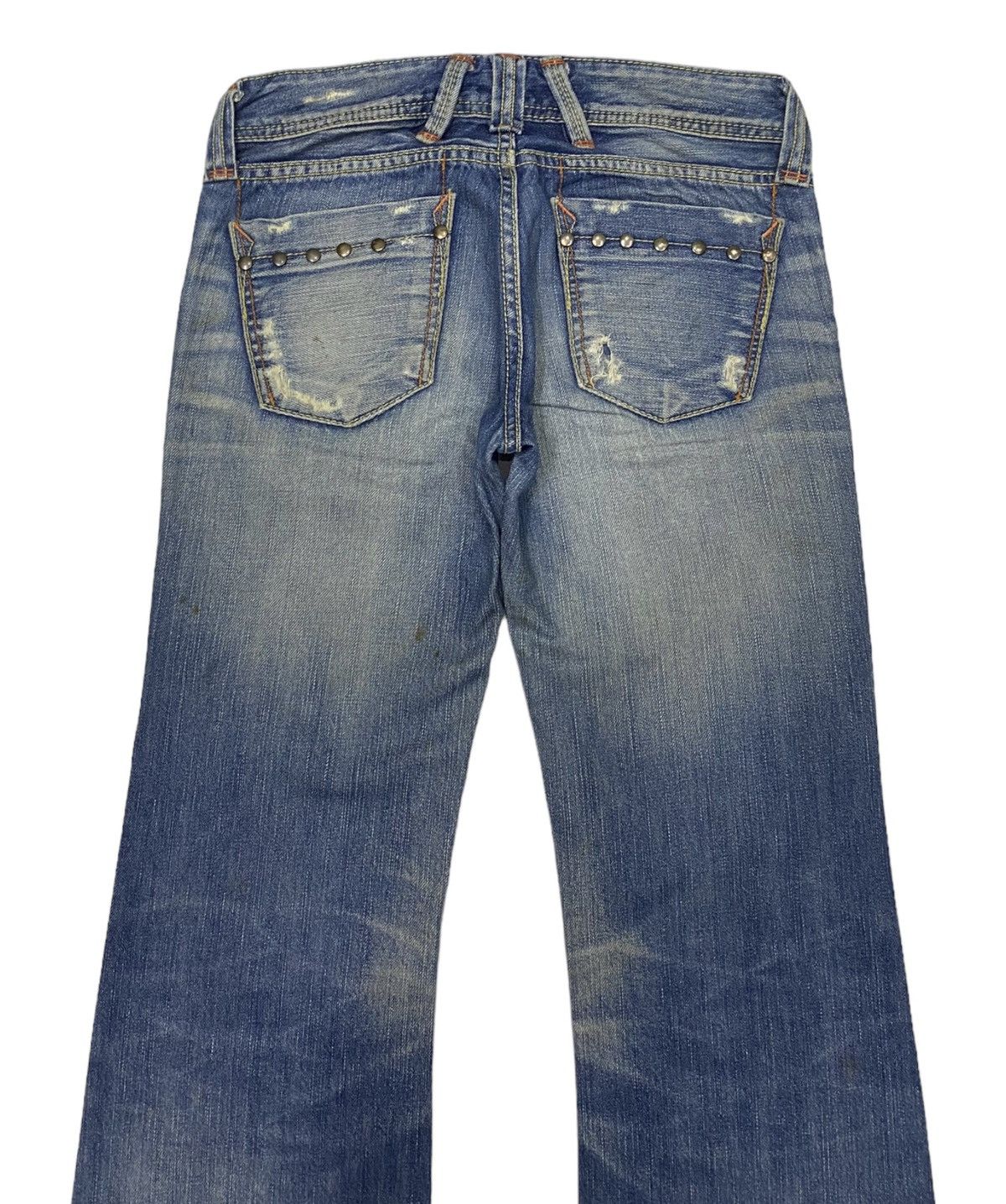 Hysteric Glamour × Japanese Brand FLARED🔥DOUBLE BURGER DISTRESSED DENIM JEANS Size 28" / US 6 / IT 42 - 7 Thumbnail