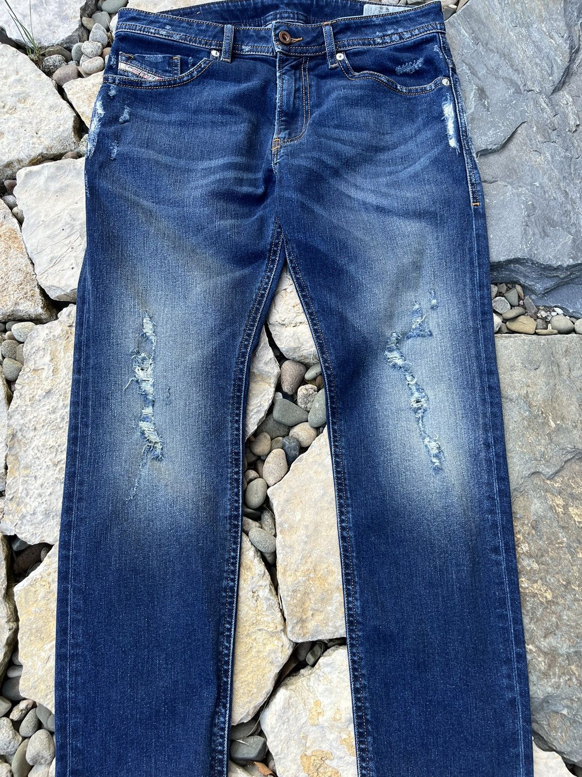 Diesel Diesel thommer distressed ripped jeans slim skinny pants Size US 32 / EU 48 - 4 Thumbnail