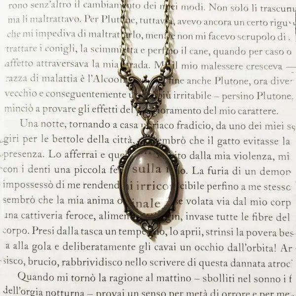 Other Vintage Transparent Glass Pendant Necklace Size ONE SIZE - 1 Thumbnail