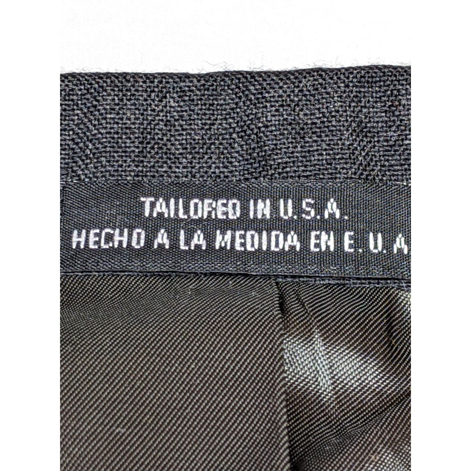 Stafford Stafford Blazer Single-Breasted Notch Lapel Gray Silk Wool 2 Button 44L Mens Sport Coat Jacket Size 44R - 2 Thumbnail