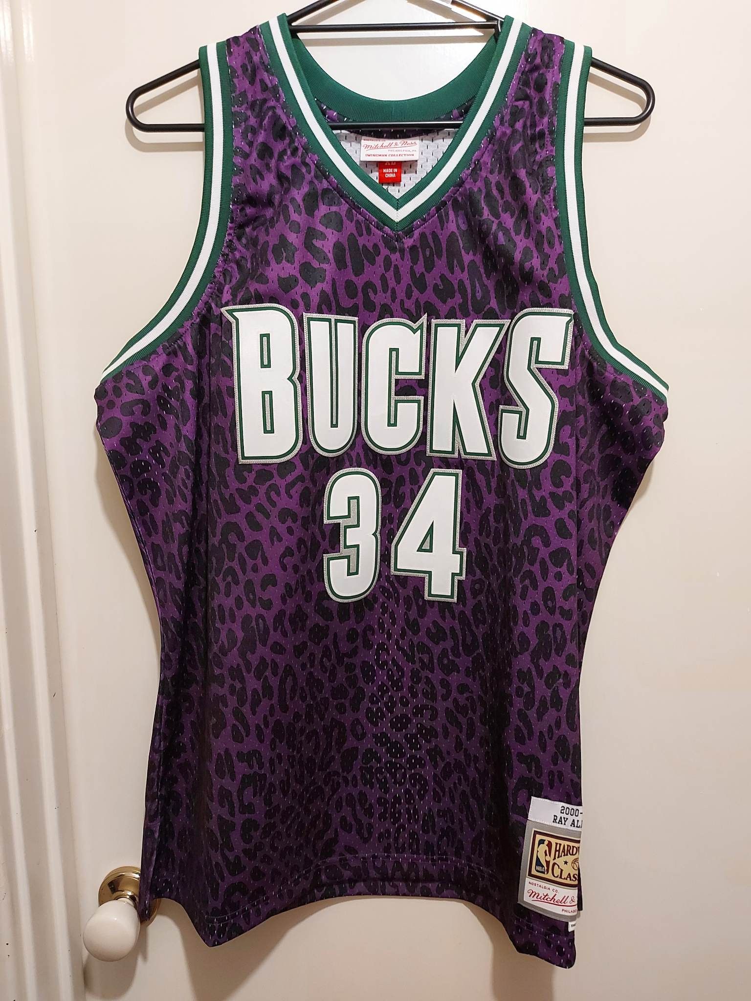 image of Mitchell Ness x NBA '00-'01 Ray Allen Nba Swingman Jersey in Camouflage, Men's (Size XL)