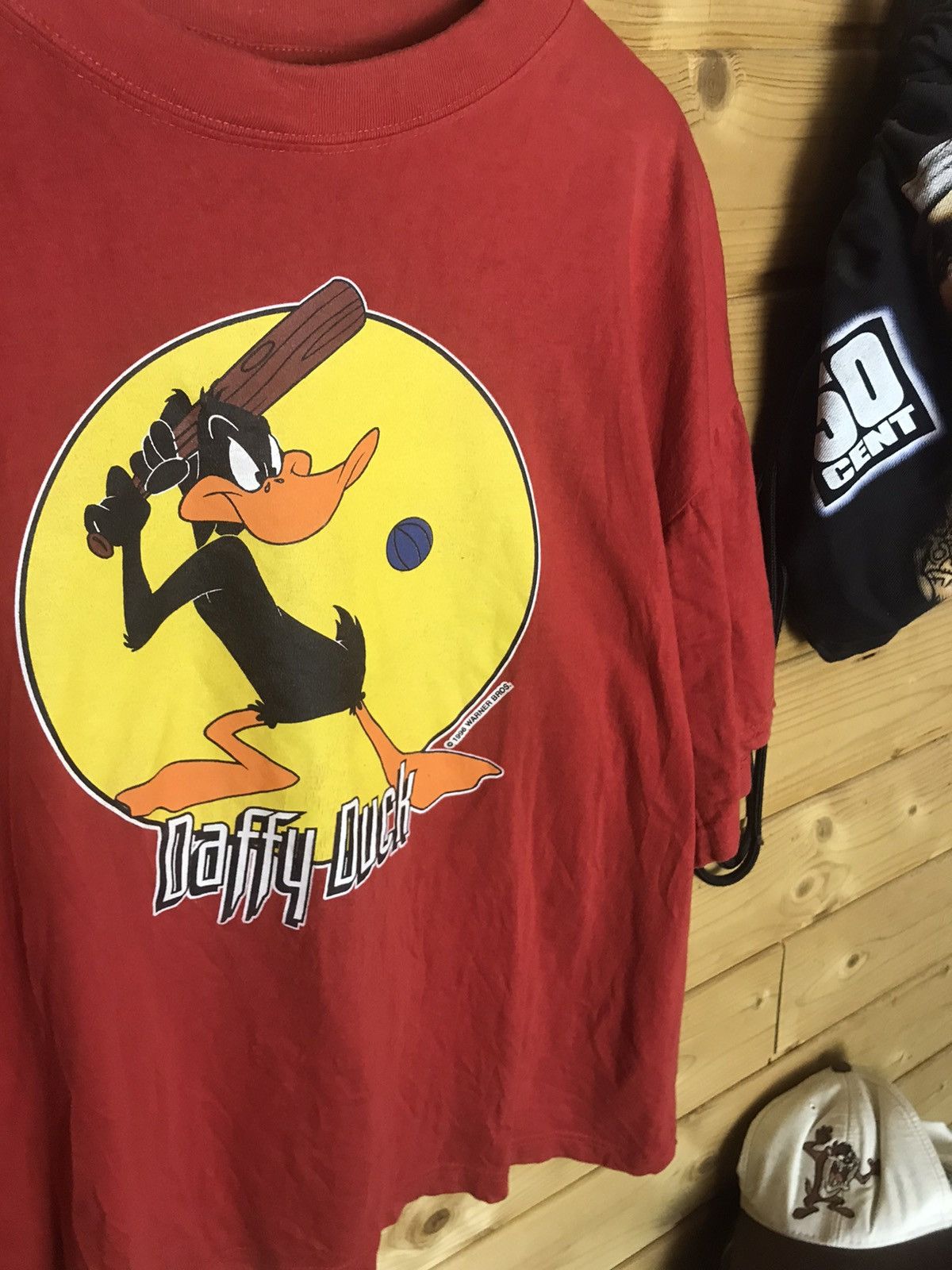 Vintage 1996 vintage 90s Warner Bros Duffy oversized short shirt Size US L / EU 52-54 / 3 - 3 Thumbnail