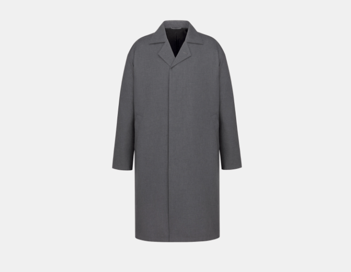 Dior o1w1db10525 443C35 Coat with Rear Martingale Belt in Gray Size US S / EU 44-46 / 1 - 1 Thumbnail