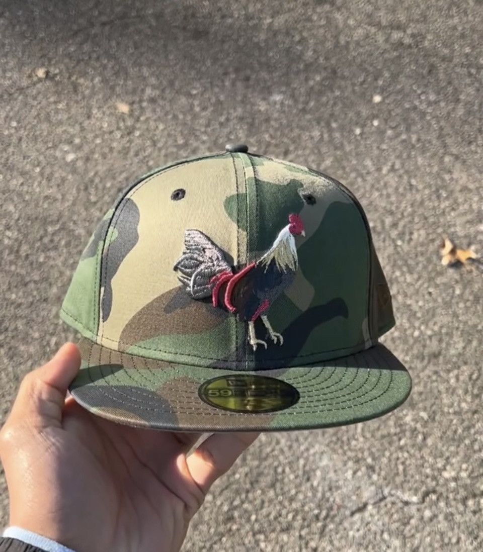 image of Hat x New Era Ecap City Rooster Logo Size 7 1/8 in Camo, Men's