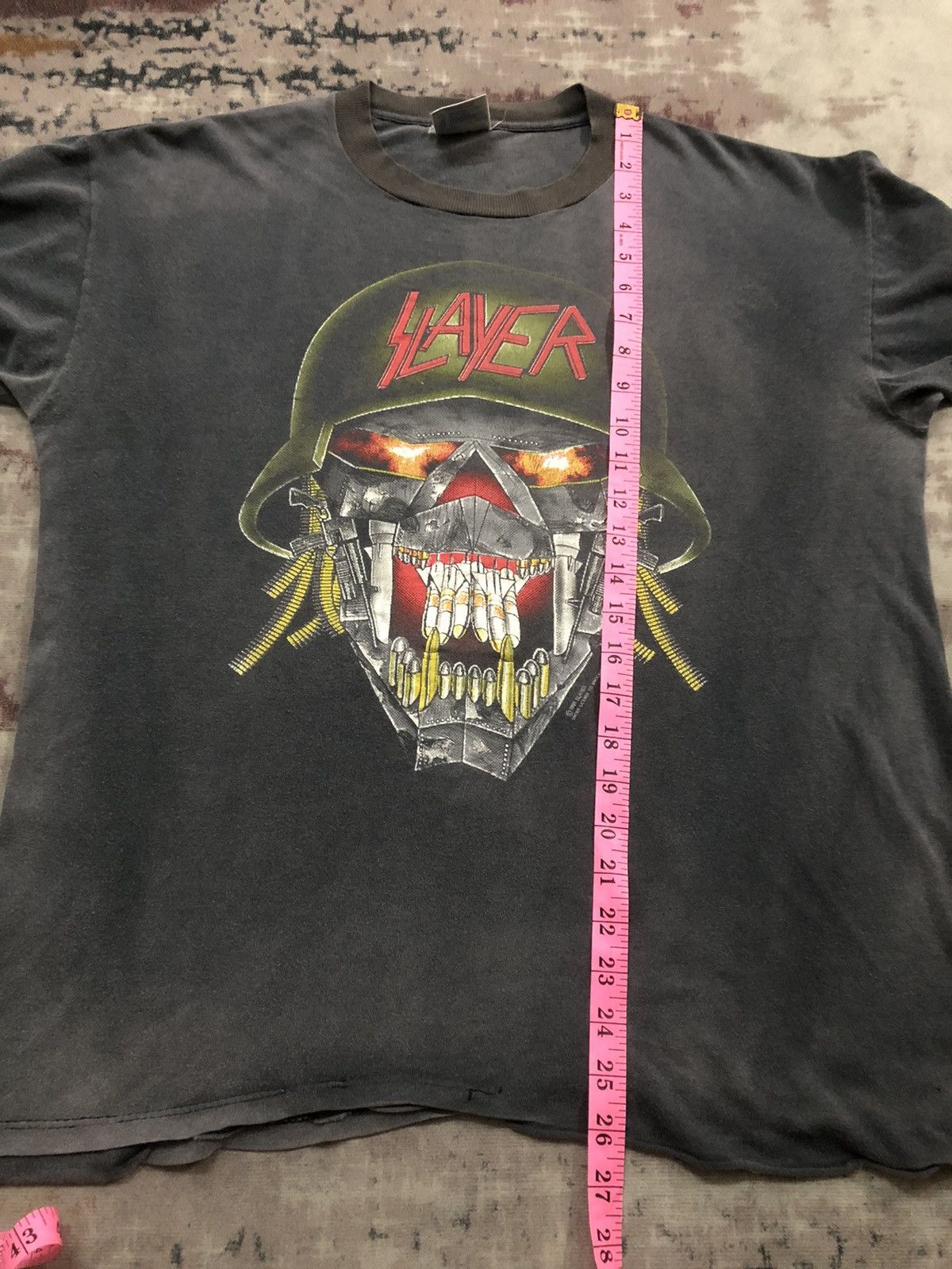 Band Tees × Slayer × Vintage Thrashed 🔥 SLAYER Vintage 90s Tee Size US L / EU 52-54 / 3 - 14 Thumbnail