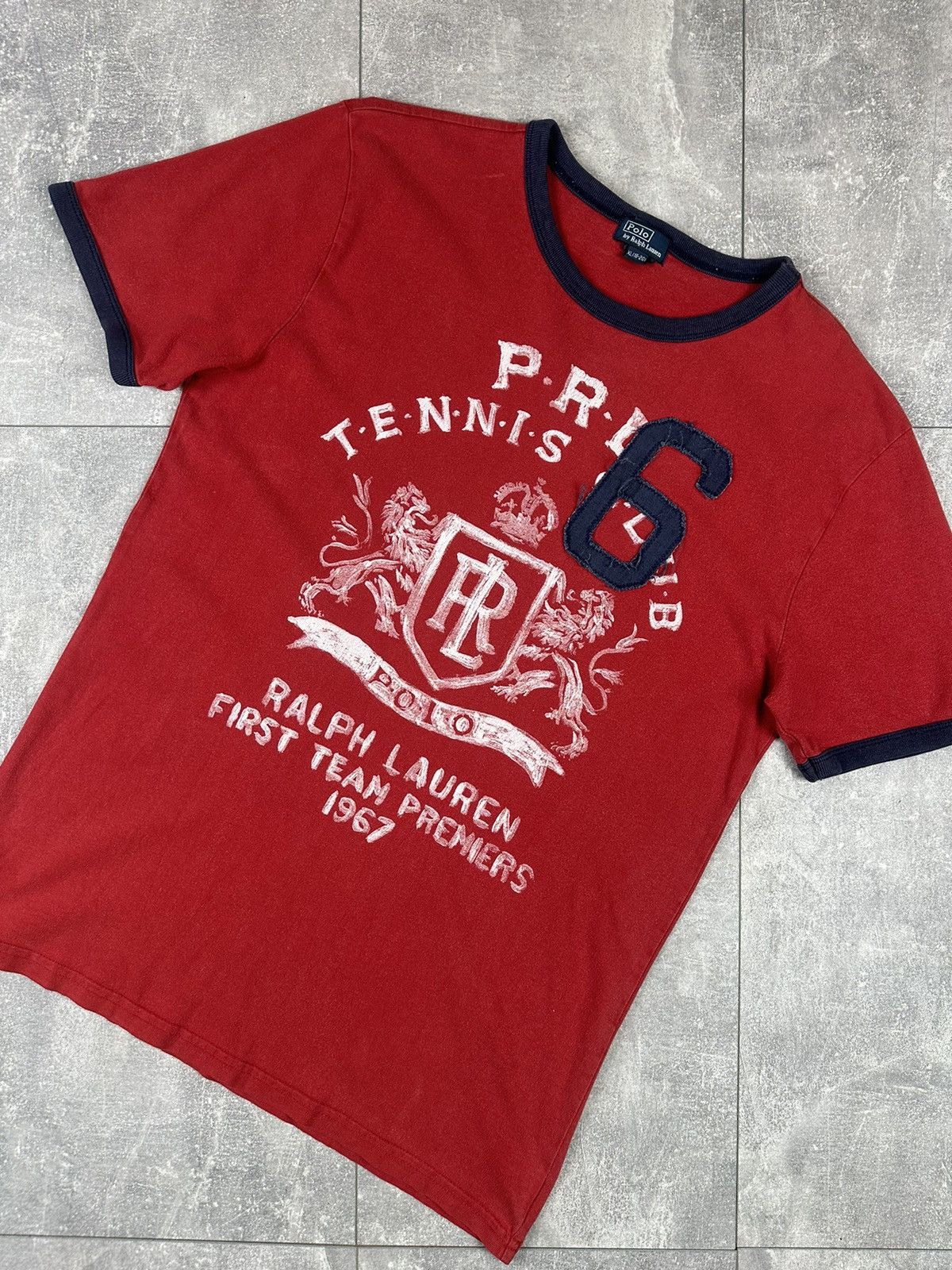 Polo Ralph Lauren Polo Ralph Lauren Overprint Logo Mens Red T-Shirt Size US S / EU 44-46 / 1 - 5 Thumbnail