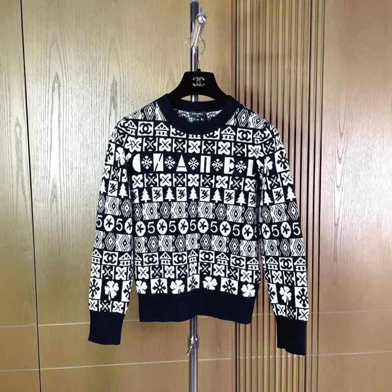 Chanel Chanel Black Cashmere Long Sleeve Sweater 0089 Size S / US 4 / IT 40 - 1 Thumbnail