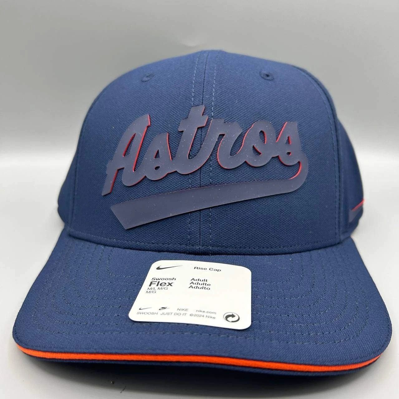 Nike Houston Astros x Nike Rise Flex Hat Men M-L Stretch Fitted Size ONE SIZE - 1 Thumbnail