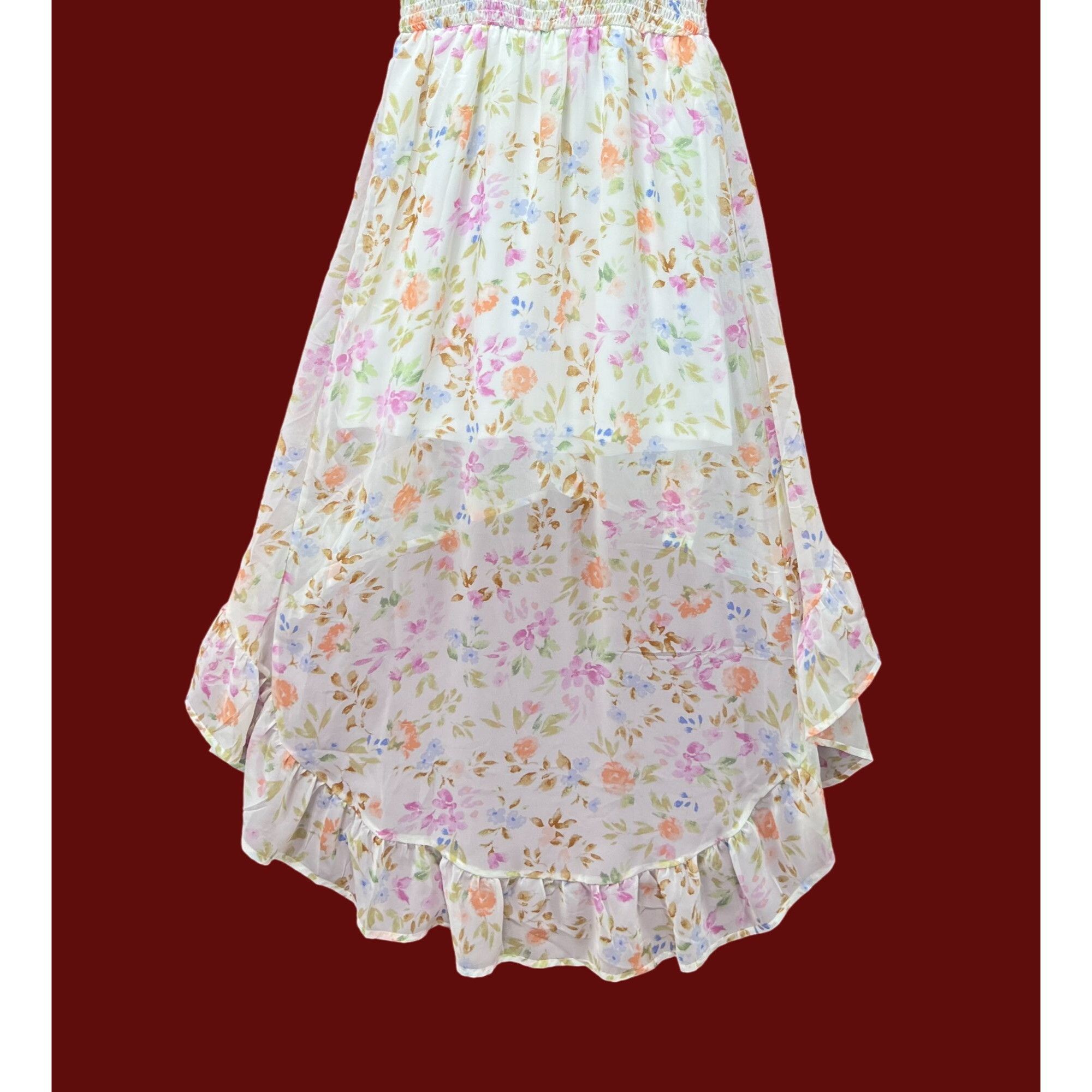 rue21 Rue 21 - Women's Summer Sleeveless High Low Hem Ruffle Flora Size XS / US 0-2 / IT 36-38 - 20 Thumbnail
