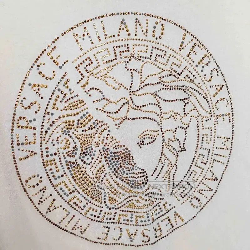 Versace Versace White Cotton T-Shirt with Logo . Size M / US 6-8 / IT 42-44 - 4 Thumbnail