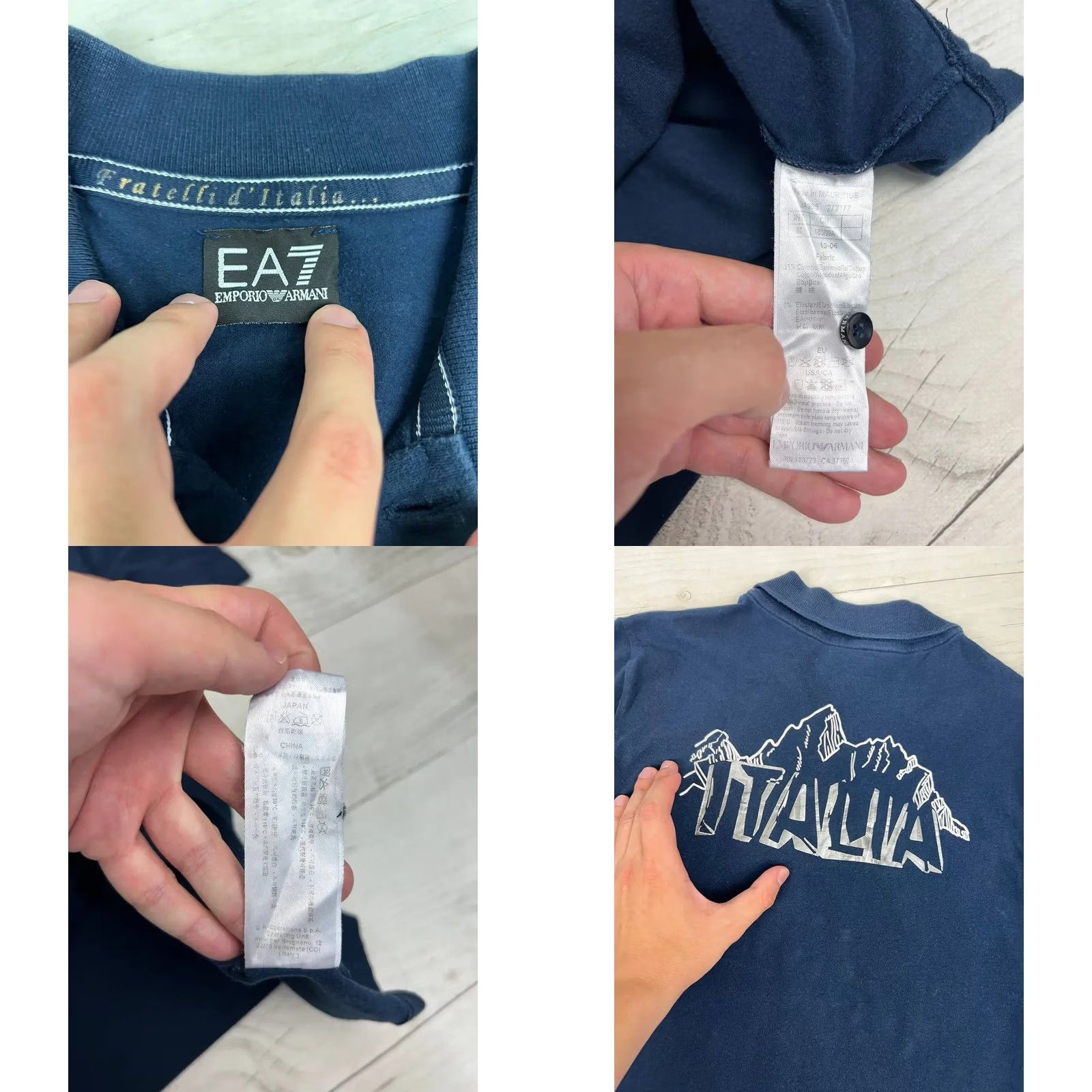 Emporio Armani Emporio Armani EA7 Polo Shirt Men SZ S Blue Big Logo Size US S / EU 44-46 / 1 - 8 Thumbnail