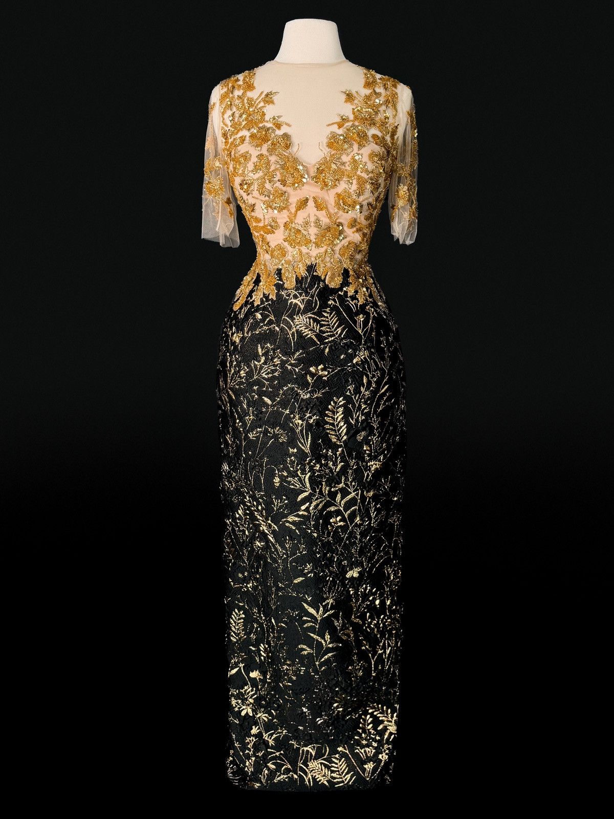 Other Brand New US 10 PAMELLA ROLAND Beaded Embroidered Gown Size L / US 10 / IT 46 - 1 Thumbnail