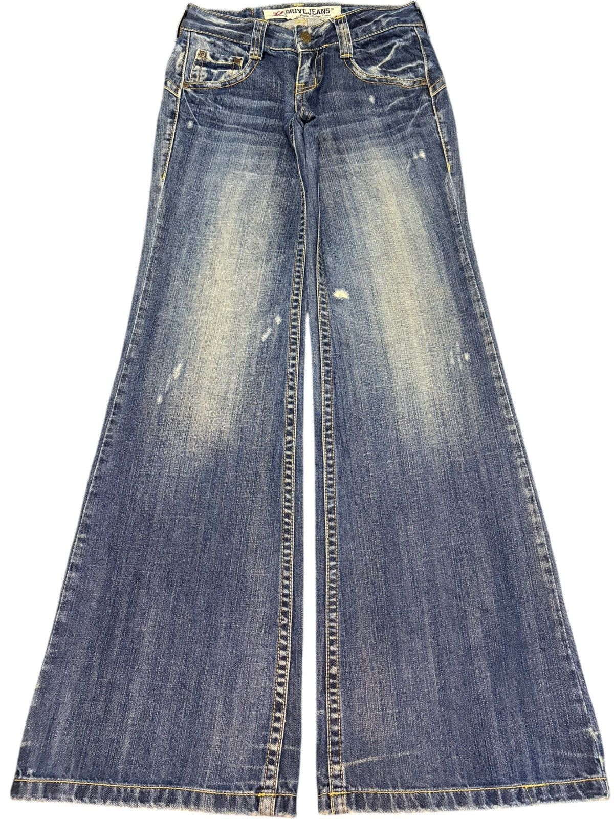 Hysteric Glamour Vintage Japanese Brand Distress Low Rise Flare Jeans Size 26" / US 2 / IT 38 - 1 Thumbnail