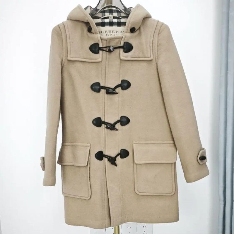 Burberry Burberry Khaki Wool Coat for Women Size XS / US 0-2 / IT 36-38 - 1 Thumbnail