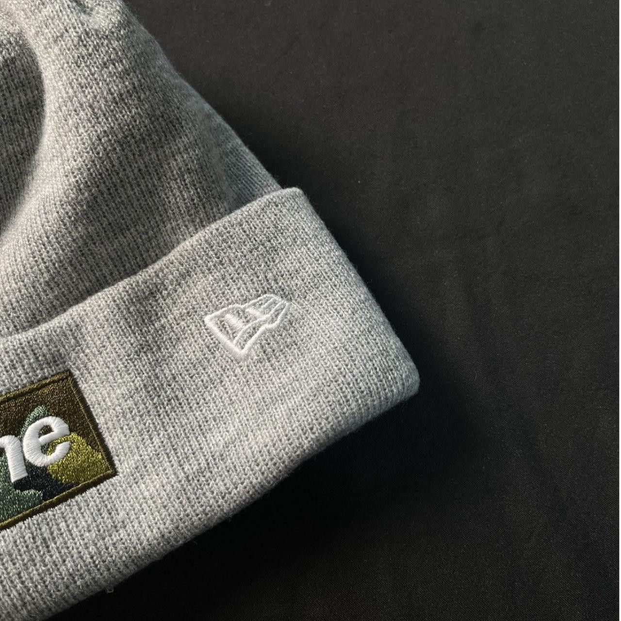 New Era × Supreme Rare Supreme New Era Camo Box Logo Beanie Hats Grey OS Size ONE SIZE - 4 Thumbnail