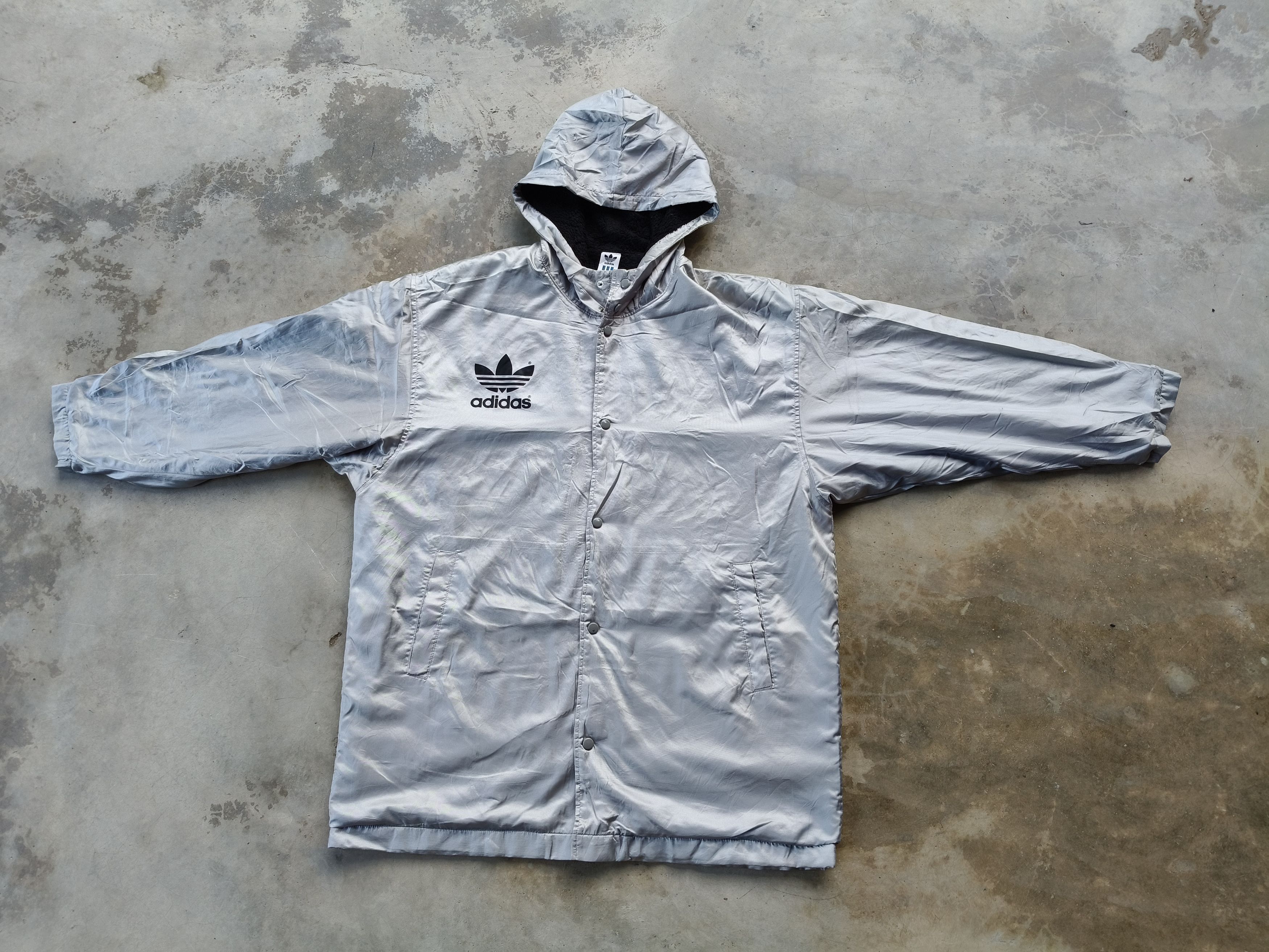 Adidas Vintage Adidas Parka Sherpa Jacket Size US L / EU 52-54 / 3 - 3 Thumbnail