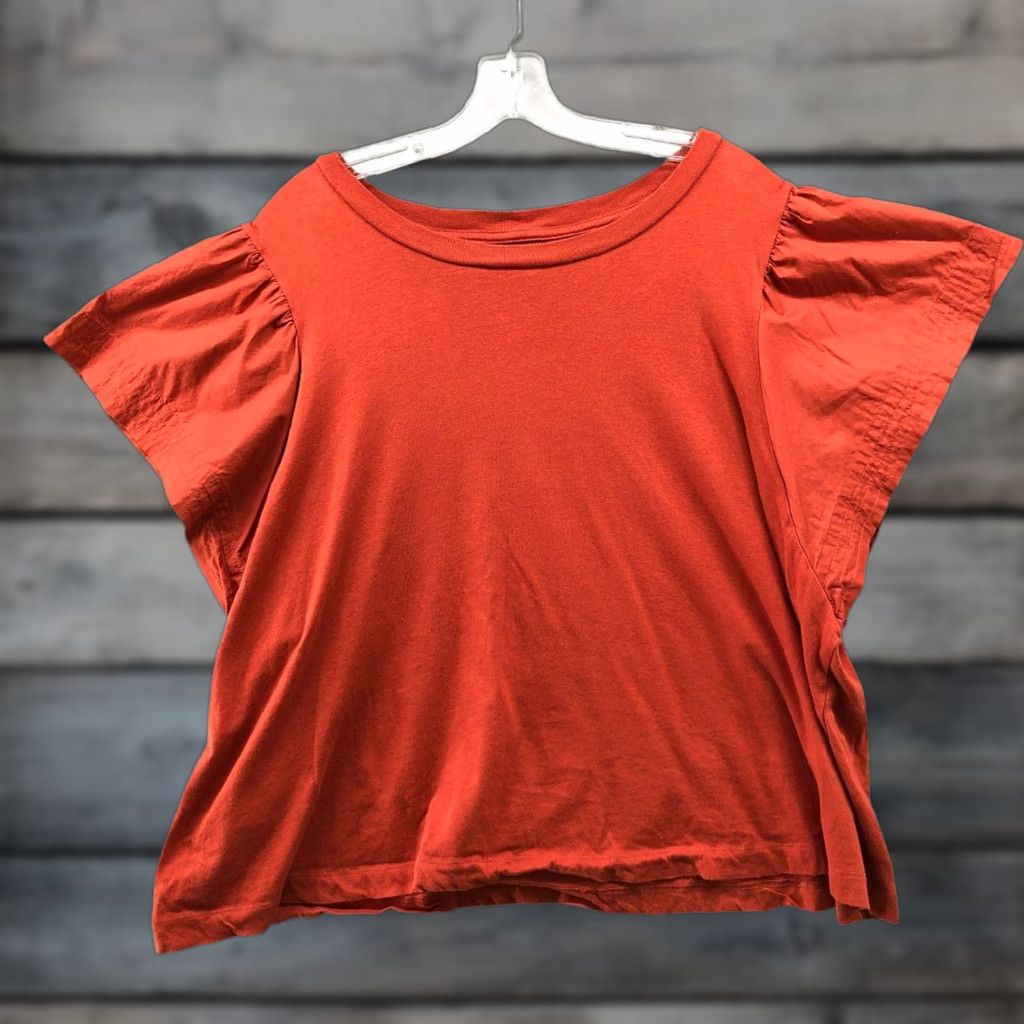 Old Navy VINTAGE Old Navy T-Shirt Womens 2XL Crewneck Flutter Short Sleeve Cotton Orange Classic Size XXL / US 16-18 / IT 52-54 - 1 Thumbnail