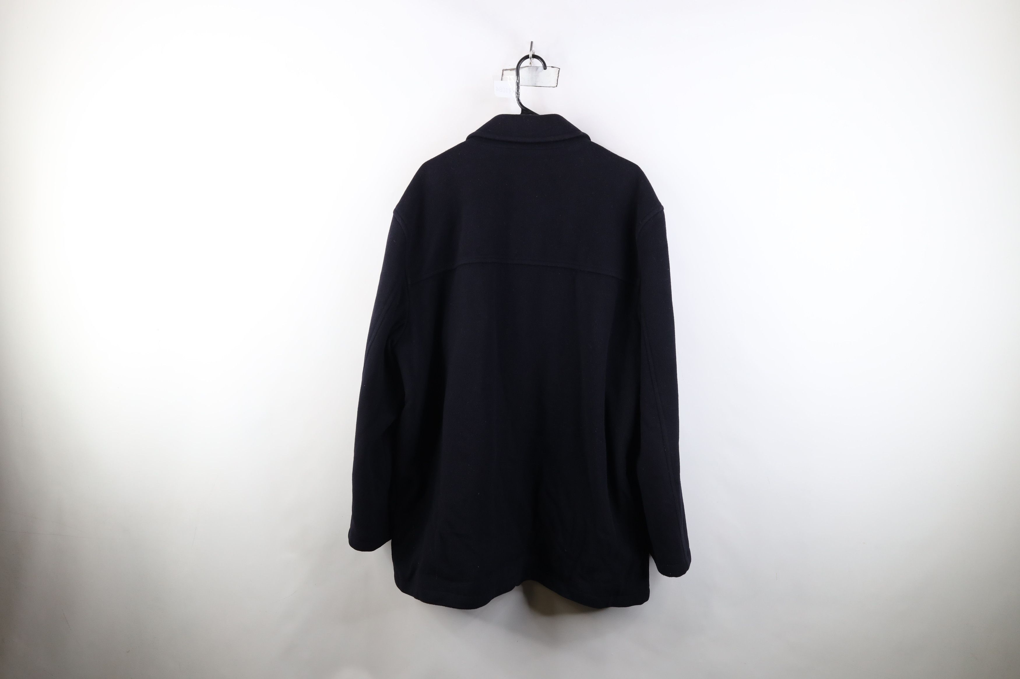 J.Crew Vintage J Crew Quilted Wool Collared Button Jacket Navy Blue Size US XL / EU 56 / 4 - 13 Thumbnail