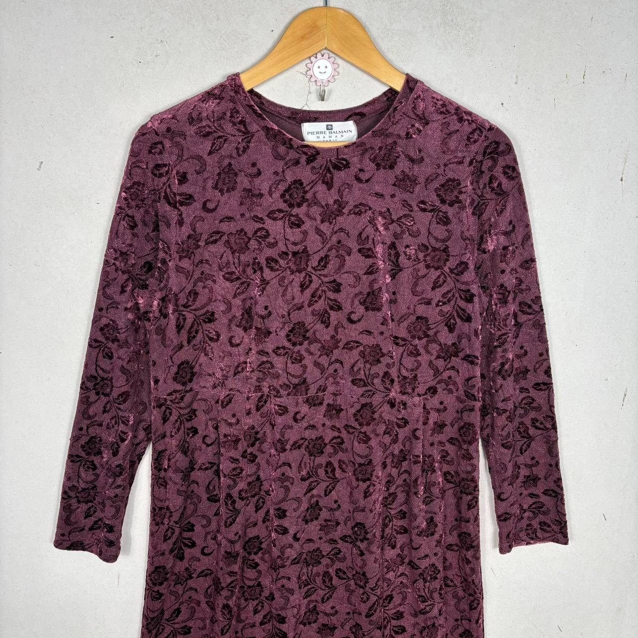 Pierre Balmain Vintage Pierre Balmain Maman Purple Velvet Maxi Dress Size M / US 6-8 / IT 42-44 - 3 Thumbnail