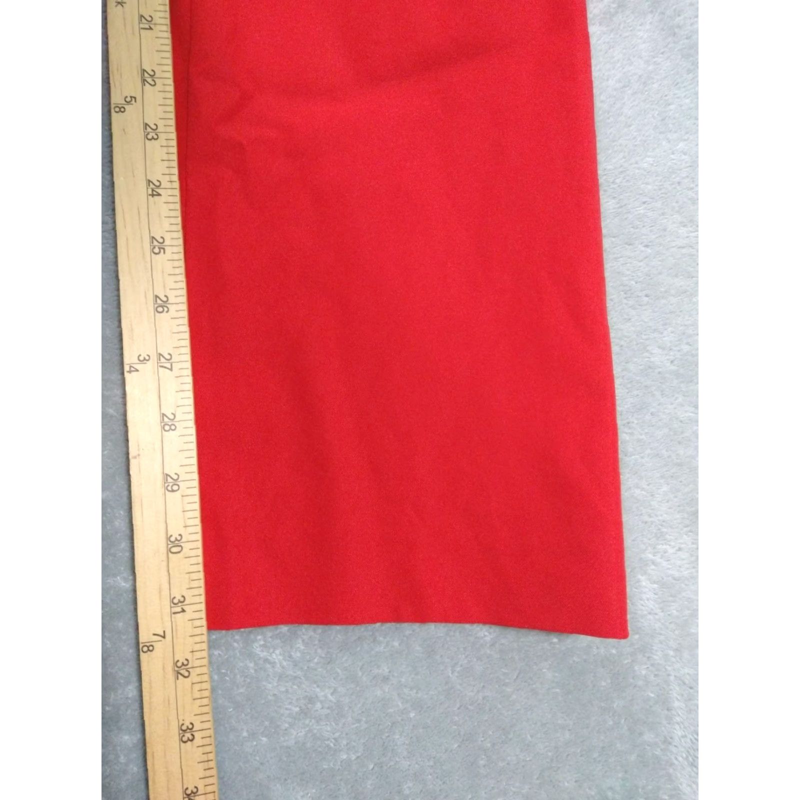 Ralph Lauren Ralph Lauren Pants Womens 8 Red Flared Leg Mid Rise Stretch Trouser Dress Pants City Preppy Mens Womens Girls Size 30" / US 8 / IT 44 - 5 Thumbnail