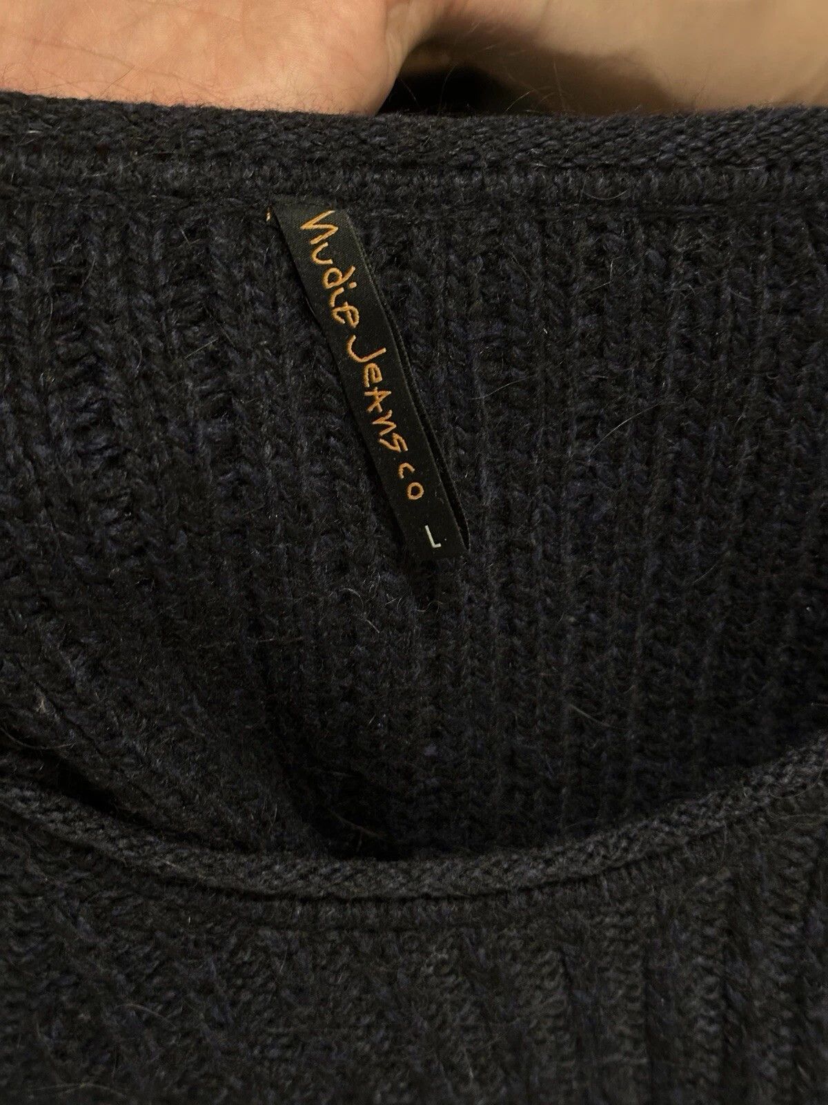 Nudie Jeans Sweater Knit Wool Blend Pullower Mens Unisex
