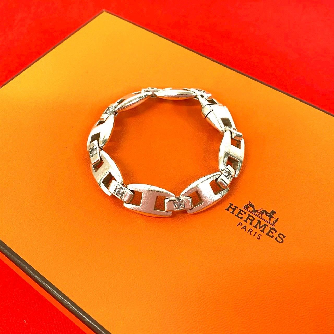 Hermes Hermes Hermes Cassiopee Silver Bracelet Precious Metal Bracelet DUTY FREE for USA Size ONE SIZE - 1 Thumbnail
