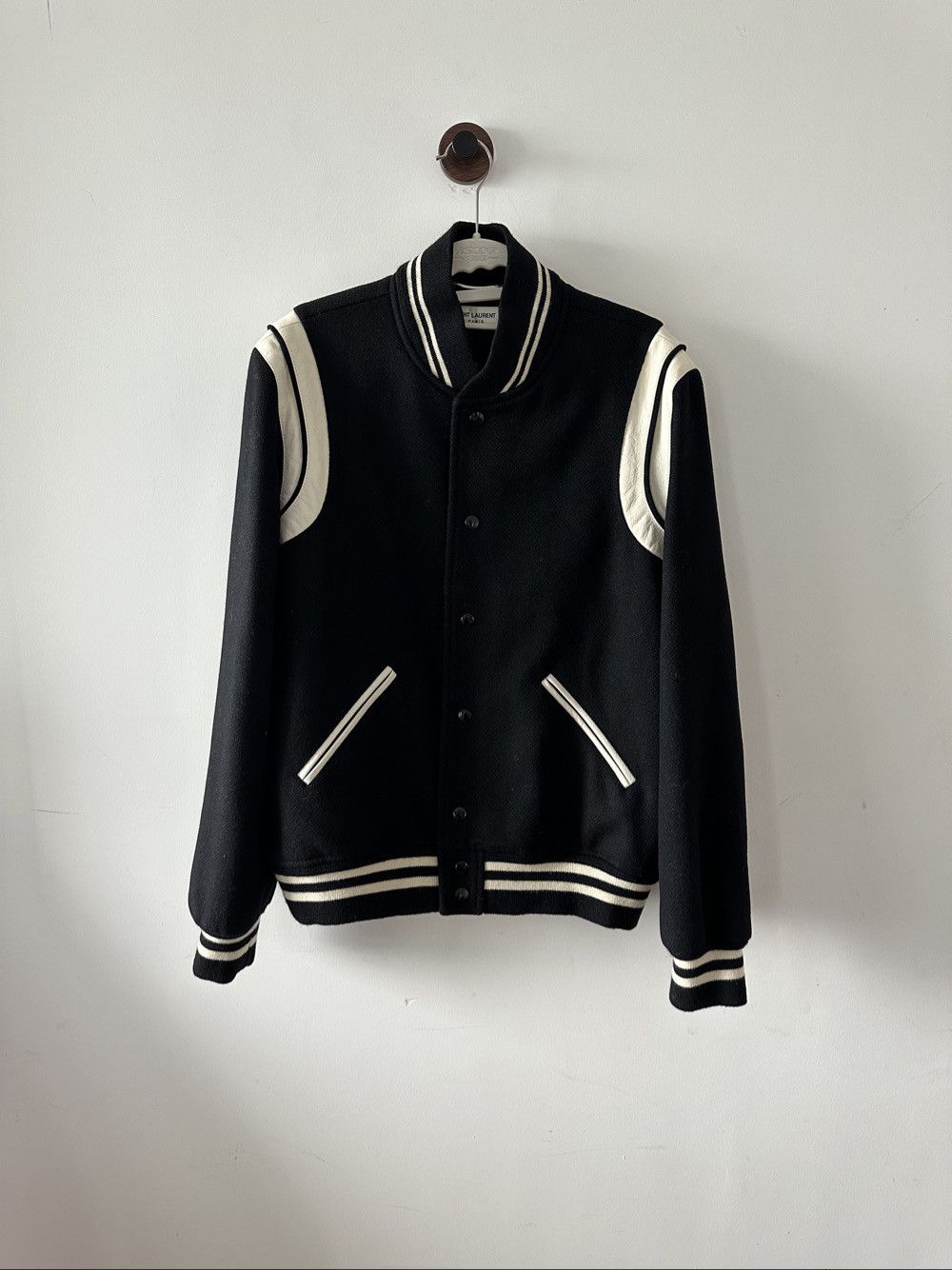 Saint Laurent Paris Saint Laurent Wool Varsity Jacket Size 50 Size US M / EU 48-50 / 2 - 1 Thumbnail