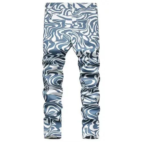 Other Men 3D digital Printed Jeans Fashion Zebra Print Size US 34 / EU 50 - 4 Thumbnail