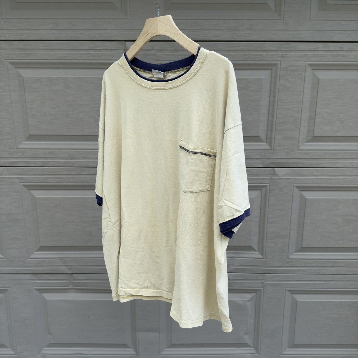 Vintage Thrashed Faded Distressed Pocket Shirt ERD Grunge Chrome Size US XXL / EU 58 / 5 - 6 Thumbnail
