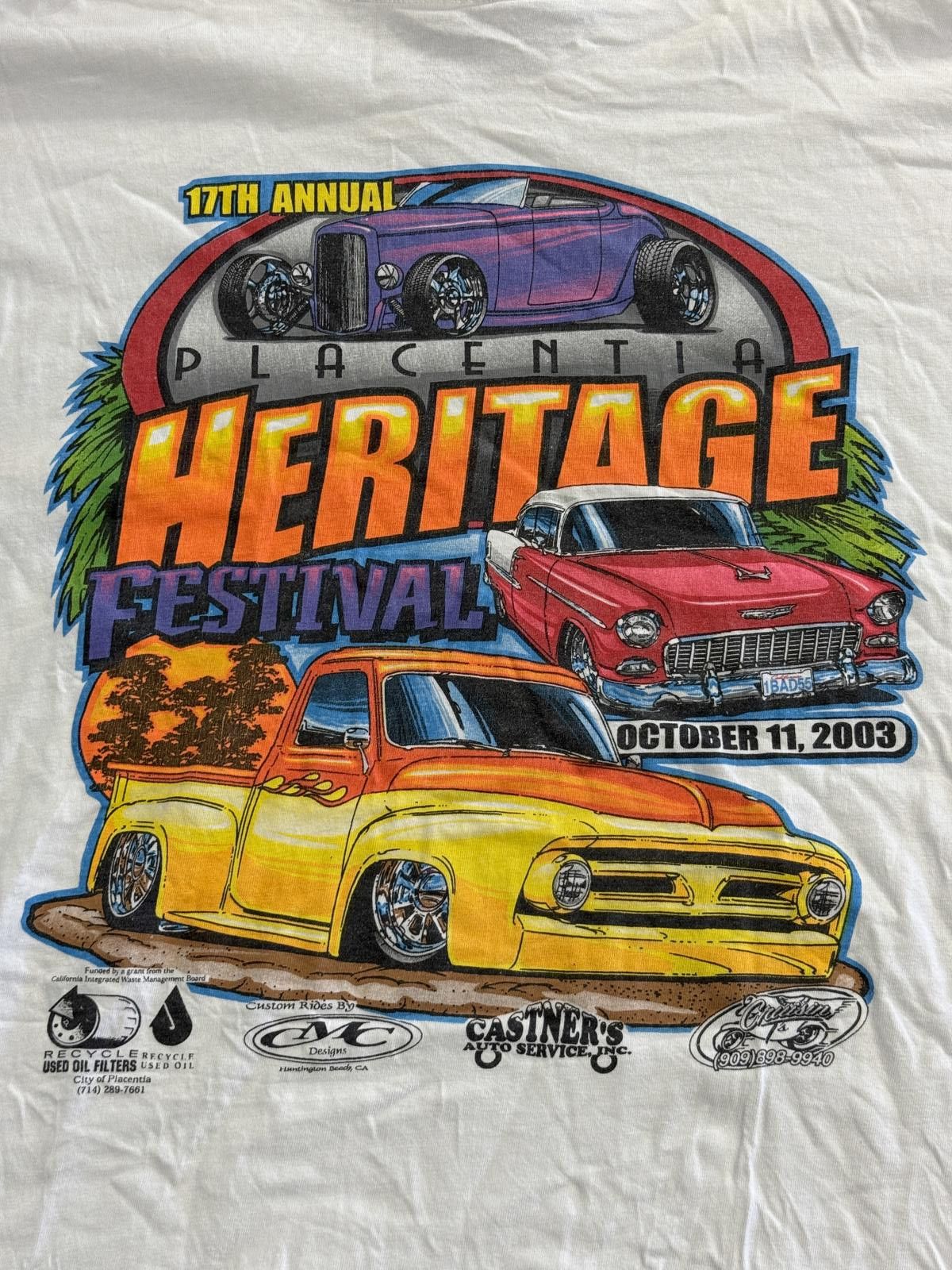 Hanes Vintage Placentia T-shirt 17th Placentia Festival 2003 4XL Size US XXL / EU 58 / 5 - 1 Thumbnail