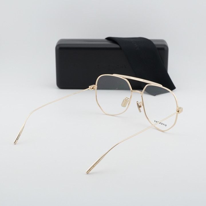 Givenchy Givenchy GV50026U 032 Eyeglasses Gold 56mm Aviator Frame Size ONE SIZE - 9 Thumbnail