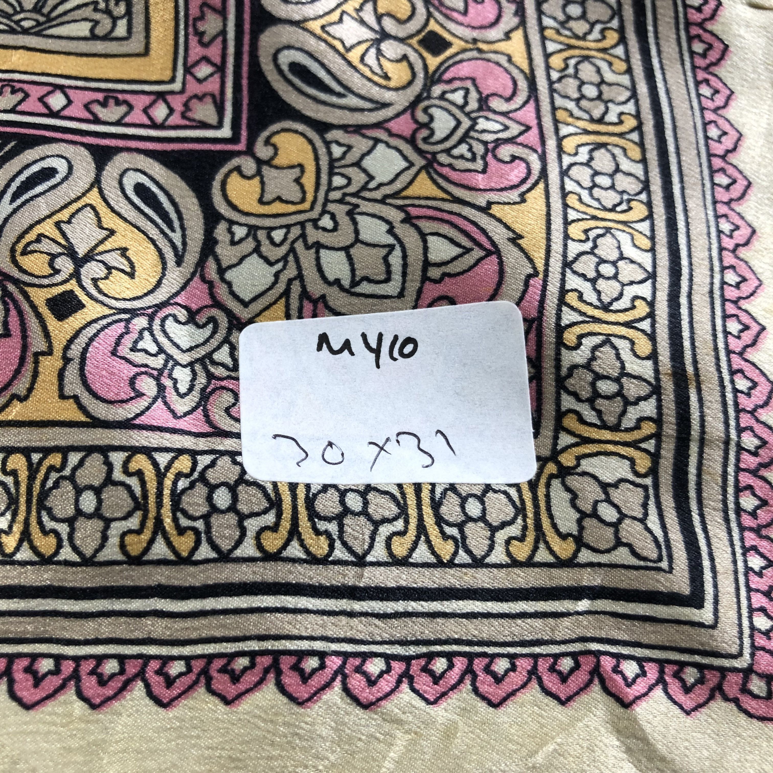Vintage Vintage Luxury Design Hand Rolled Silk Scarf M410 Size ONE SIZE - 9 Thumbnail