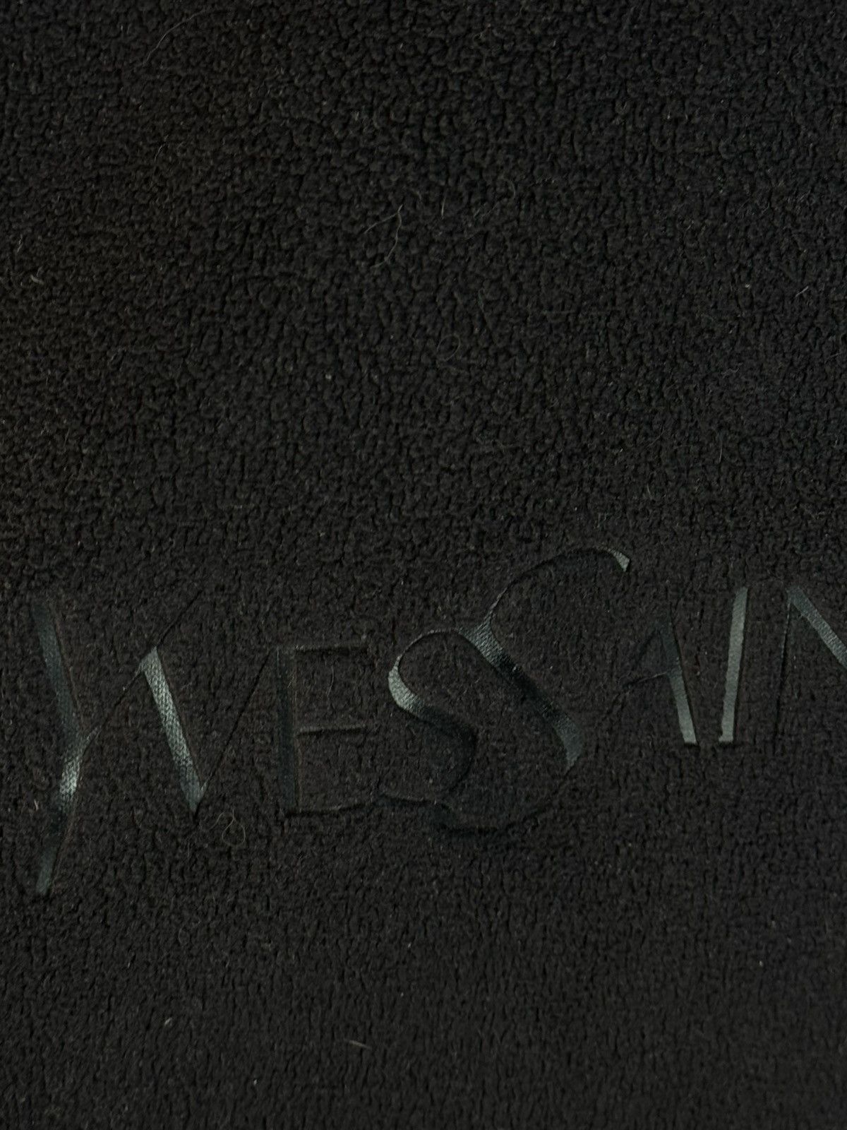 Yves Saint Laurent Fleece Black YSL Sweatshirt 1/4 Zip Big Logo YSL Sweater Size US S / EU 44-46 / 1 - 6 Thumbnail