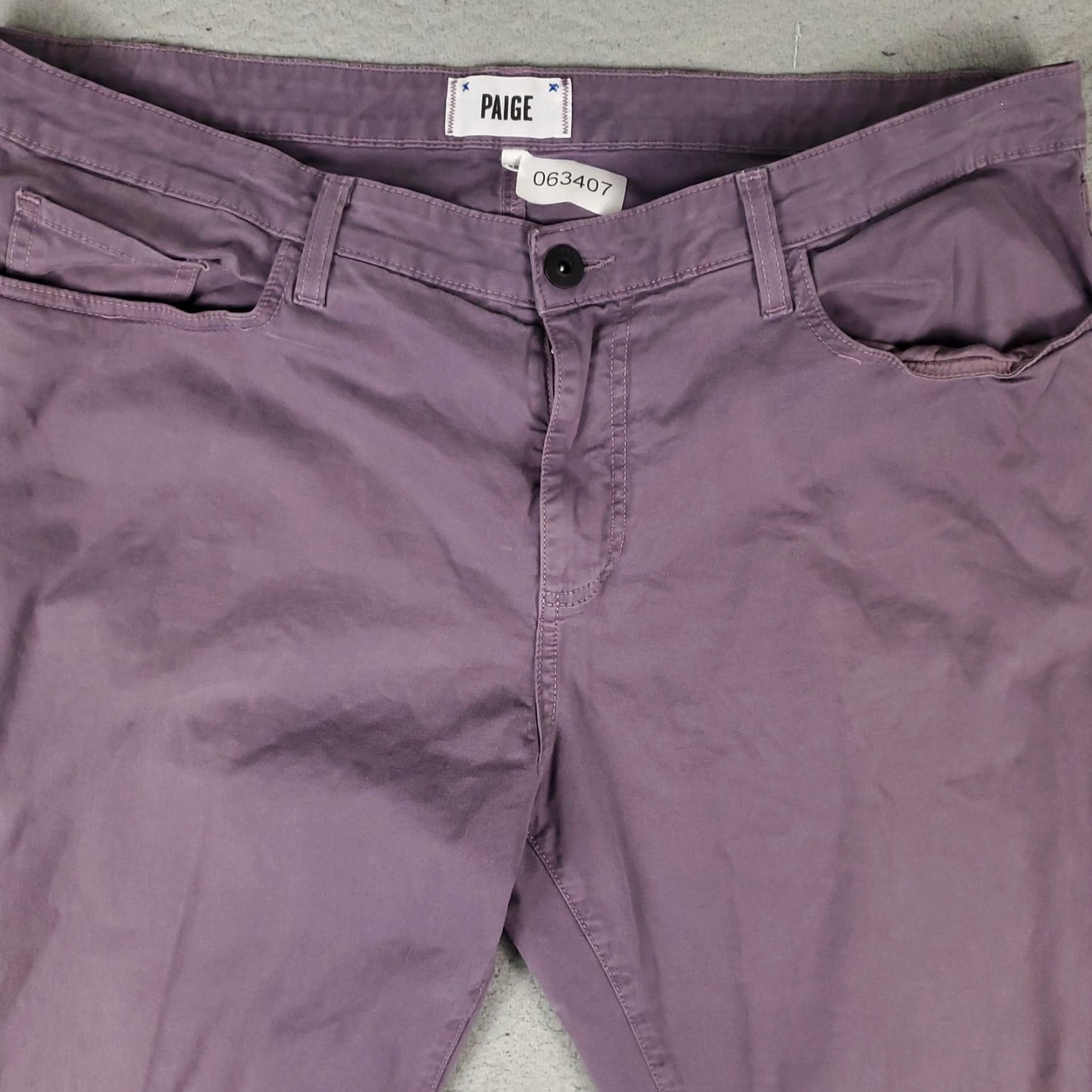Paige Paige Jeans Mens 38x29 Gray Cut Off Straight Pants Regular Fit Size US 38 / EU 54 - 2 Thumbnail